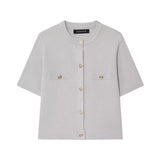 ZARZ Homemade New Women's Smocoat Smozy Short-Sleeved Knitted Top 1822/022/621 HZ0107