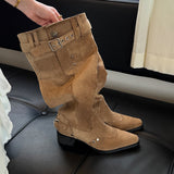 Kaki Boots Children Summer With Skirts Thin Velvet Boots Xinjiang Trousers Pile Boots HZ0107