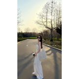 Simple Slim Slimming Blouse Set Of High-Waisted Loose Tug Trousers Casual Broad Leggings