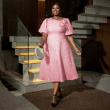 AM040856 New Tihua Fabric Flower Dress African Grand A Dress Dresses HZ0107