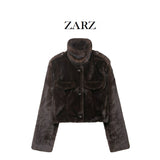 ZARZ Homemade New Women's Style Casual Coloring 4-Colored Belted Wind Coat HZ0107