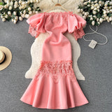 Gentle Windy Woman Languid Languid Breeze With Long-Sleeved Knitted Shirt + High Waist Swing Sweater Half-Dress Skirt