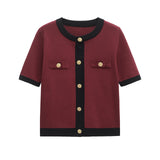 ZARZ Homemade New Women's Classic Buffet Short-Sleeved Knitted Coat 1822106 HZ0107