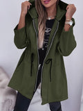 2025 Fashion Casual Autumn And Winter Hooded Zipper Jacket Women's Clothing HZ0107