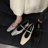 Flat Silver French Spring And Autumn Small Single Shoes Children 2025 New Burst Skirt Mary Jane Evening Shoes HZ0107