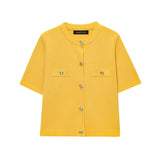 ZARZ Homemade New Women's Smocoat Smozy Short-Sleeved Knitted Top 1822/022/621 HZ0107