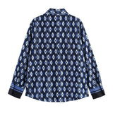 ZARZ Homemade New Women's Dresses Geometric Pattern Printed Shirts Geometric Pattern Printed Pants HZ0107