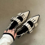 French Small Fragrant Feng Tip Mary Jane Shoes Women 2025 Spring With Skirts Small Leather Shoes Retro Coarse Heel Single Shoes Women HZ0107