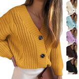 New Wish Sweater Women 2025 Autumn And Winter Loose Size Mahjong Button Coarse Sweater Cardigan