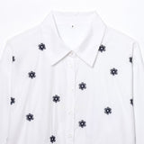 ZARZ Homemade New Women's Embroidered Prefectural Cotton Clip Long Sleeve Shirt 3564065 HZ0107