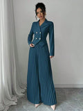 2026 Women's New Suit Fashion 100-Folded Skirts Two Sets Of Trousers Suit Women HZ0107