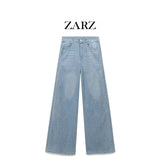 ZARZ Homemade New Women's Classic Slenipe Embroidered High-Rise Easier 6147119 HZ0107