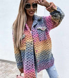 2025 Explosion Ebaywish Autumn And Winter New Fashion Printing Lady's Coat HZ0107