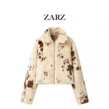 ZARZ Homemade New Women's Classic Fashion Animal-Shed Imitation Fur Coat HZ0107